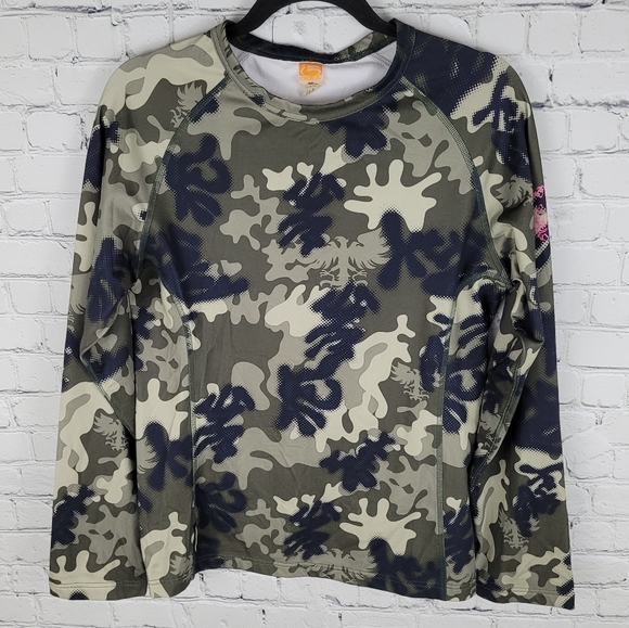 BULA | thermal base layer crewneck long sleeve camo top - Picture 1 of 6